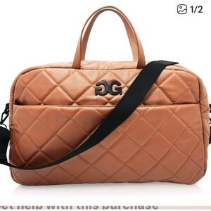 NWT Gilda Paris Quilted Tan Leather Bag